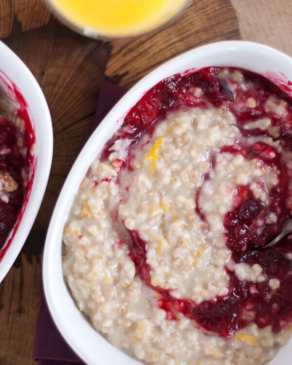 cranberry orange steel cut oats