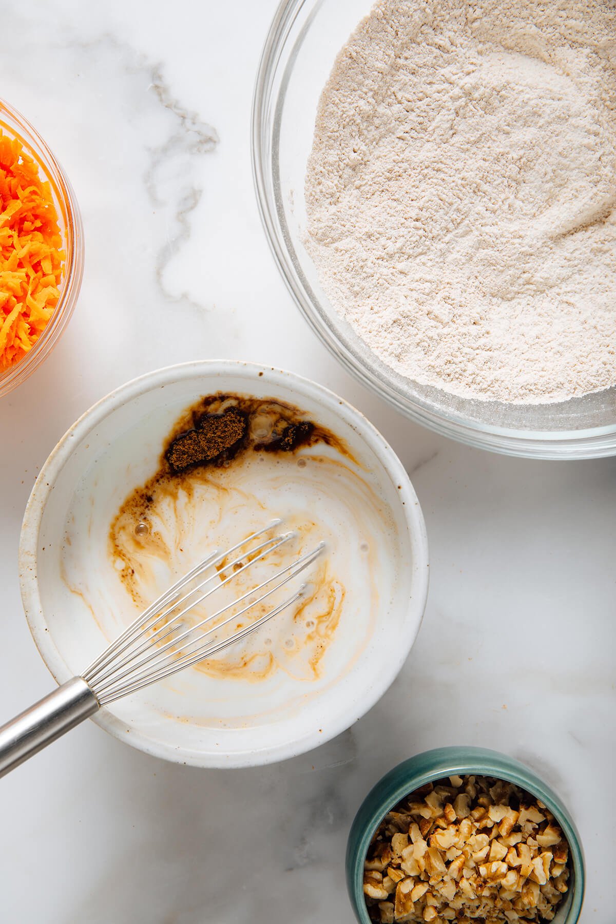 carrot cake pancake components