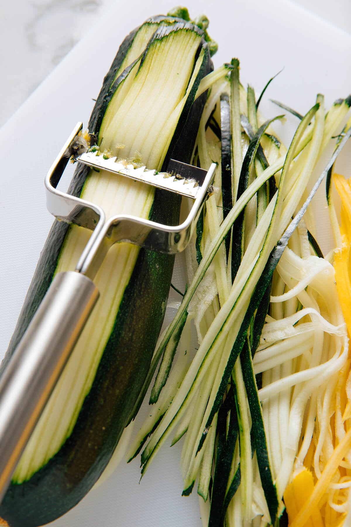 julienne peeler on zucchini