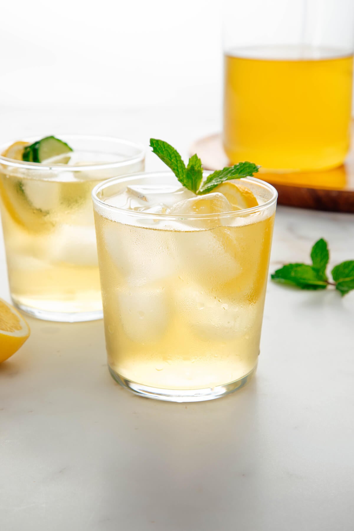 cold brew iced tea in cups