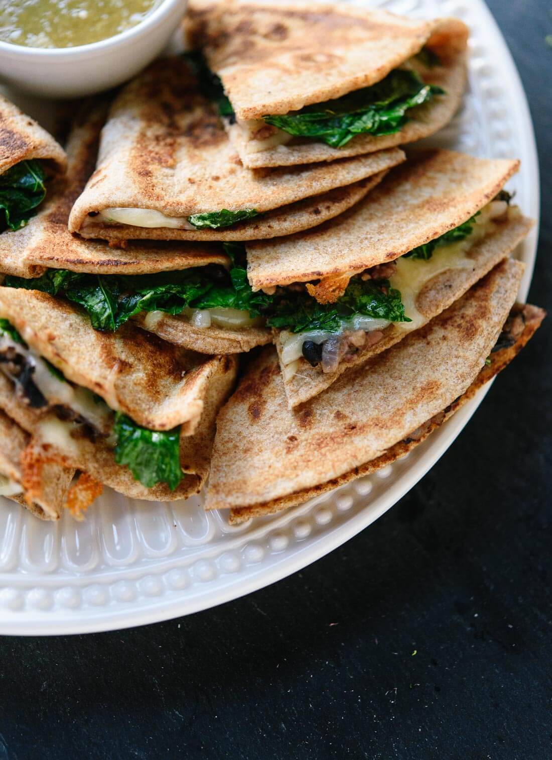 Hearty and fresh broccoli rabe quesadillas - cookieandkate.com