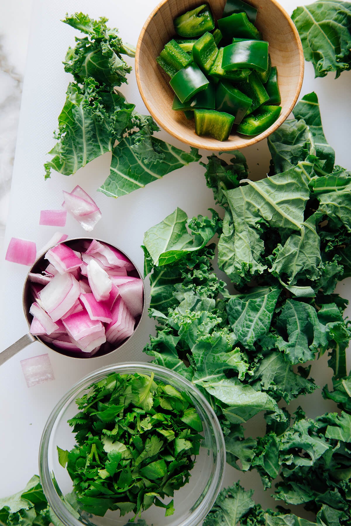 chopped produce