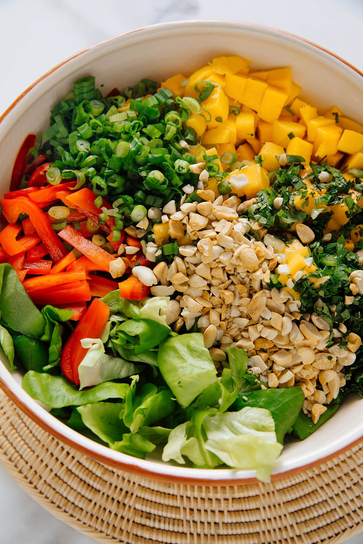 how to make mango green salad