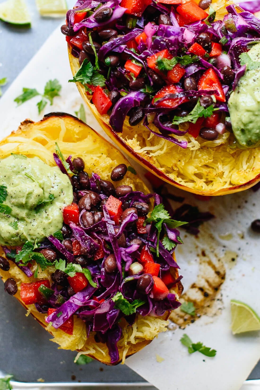 spaghetti squash burrito bowl
