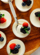 lemon posset with berries