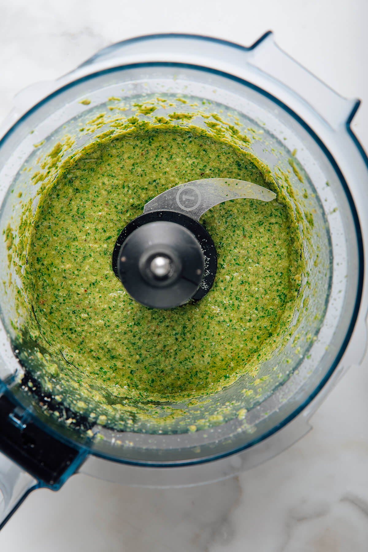 arugula pesto in food processor