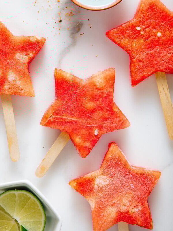 star-shaped watermelon popsicles